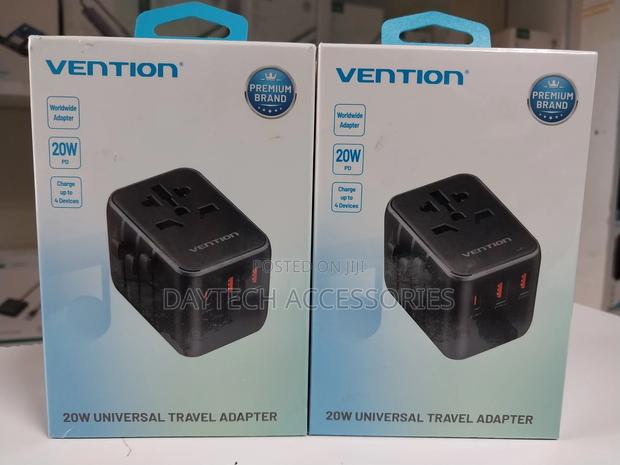 Vention 3-Port Usb (C+A+A) Universal Travel Adapter (20w)