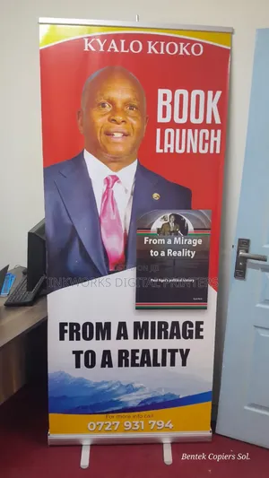 Narrow Base Roll Up Banner Red Colour
