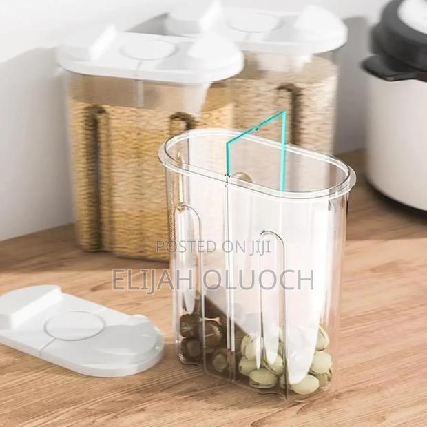 Cereal Storage Container With Lids and 2 Compartments - thumbnail 4