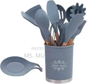 New Improved Quality *13pcs Silicon Spoons Metallic Base.*