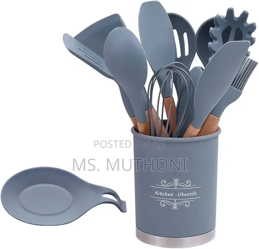 New Improved Quality *13pcs Silicon Spoons Metallic Base.*