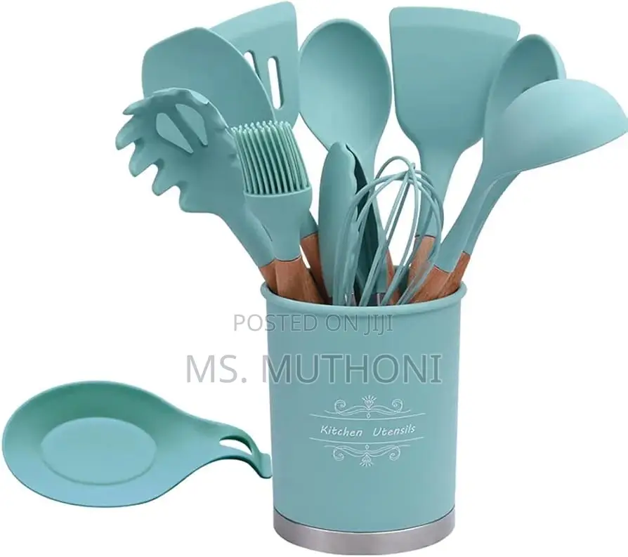 New Improved Quality *13pcs Silicon Spoons Metallic Base.*