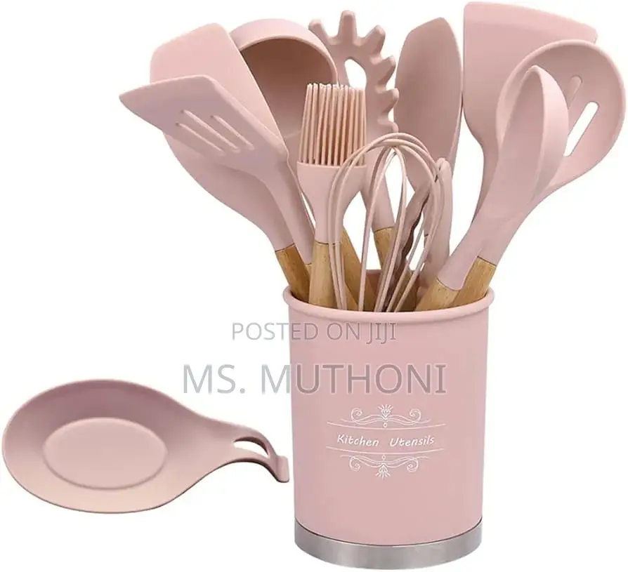 New Improved Quality *13pcs Silicon Spoons Metallic Base.*