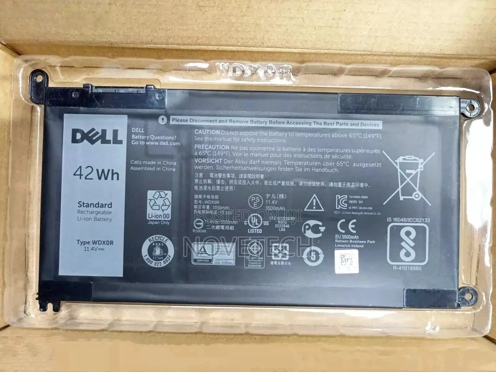 Wdx0r Wdxor Battery for Dell Inspiron 15 5567 5568 13 5368