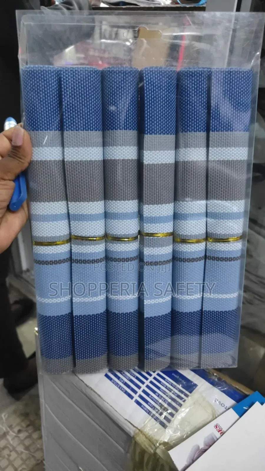 Blue 6 PCS PVC Table Mats