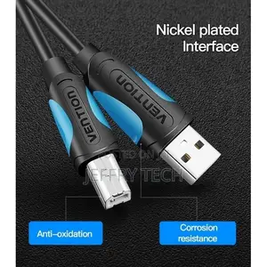 Vention Usb 2.0 a Male to B Male Cable 1m PVC Type - Black