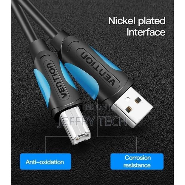 Vention Usb 2.0 a Male to B Male Cable 1m PVC Type - Black