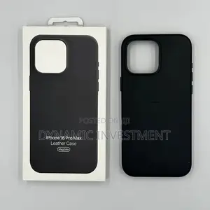 iPhone 16 Pro Max Leather Case/Cover With Magsafe –Black