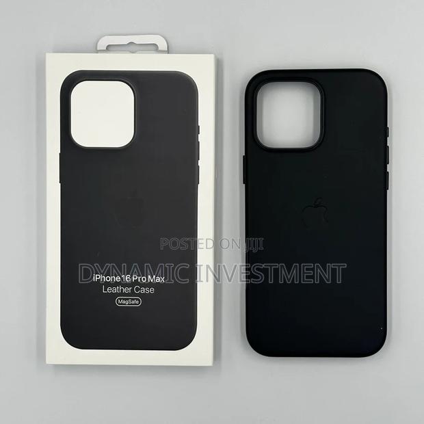 iPhone 16 Pro Max Leather Case/Cover With Magsafe –Black - thumbnail 3