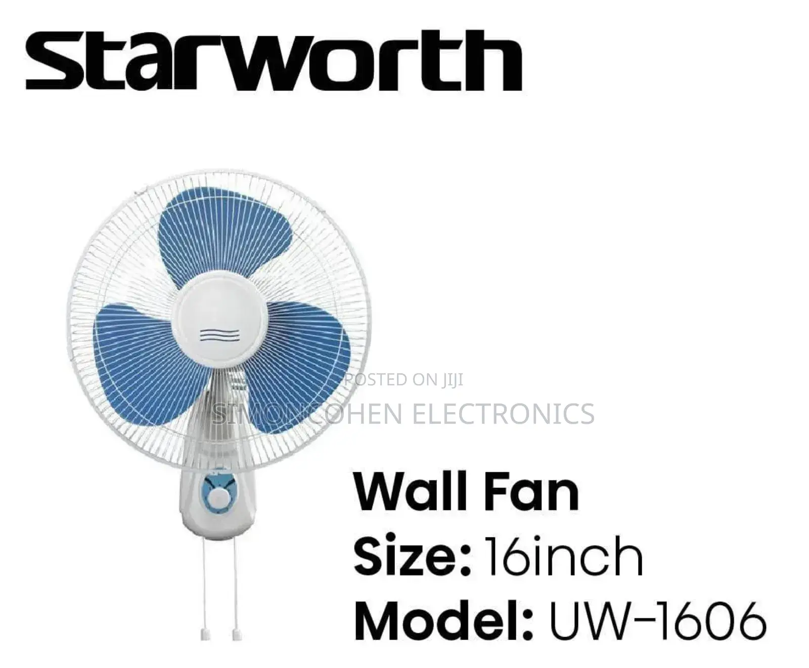 Starworth 16 Inches Wall Fan