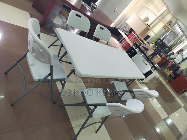Dining Chairs: 6- Seater White Dining Table - thumbnail 3