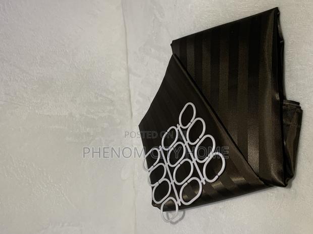 Black Polyester Quality Shower Curtains - main view
