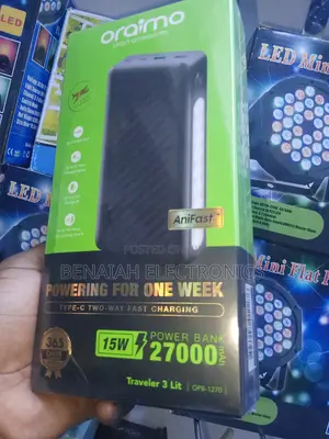 27000 Mah Oraimo Powerbank .Type C in and Out