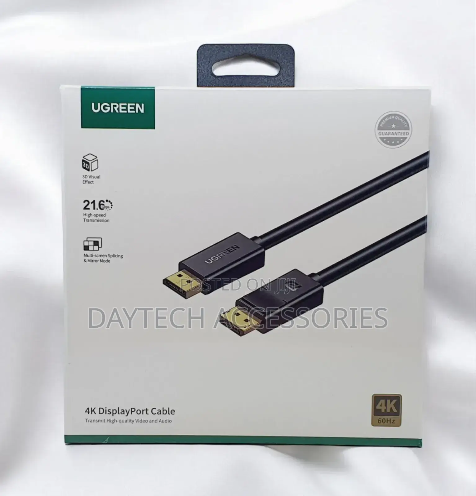 Ugreen Dp Male to Dp Male Cable 2m Black 10245