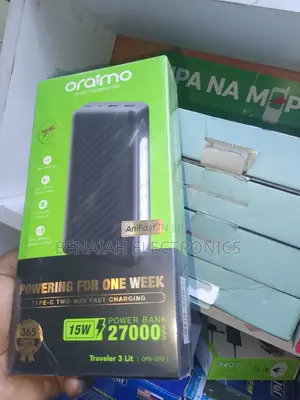 27000 Mah Oraimo Powerbank.Up to 160 HRS Led Lighting Time
