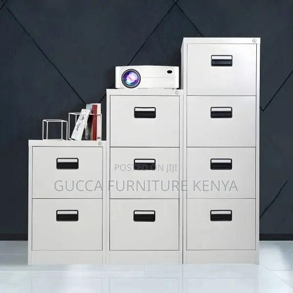 Cabinets: Filing Cabinet 4-Drawer in Metal Frame for Office