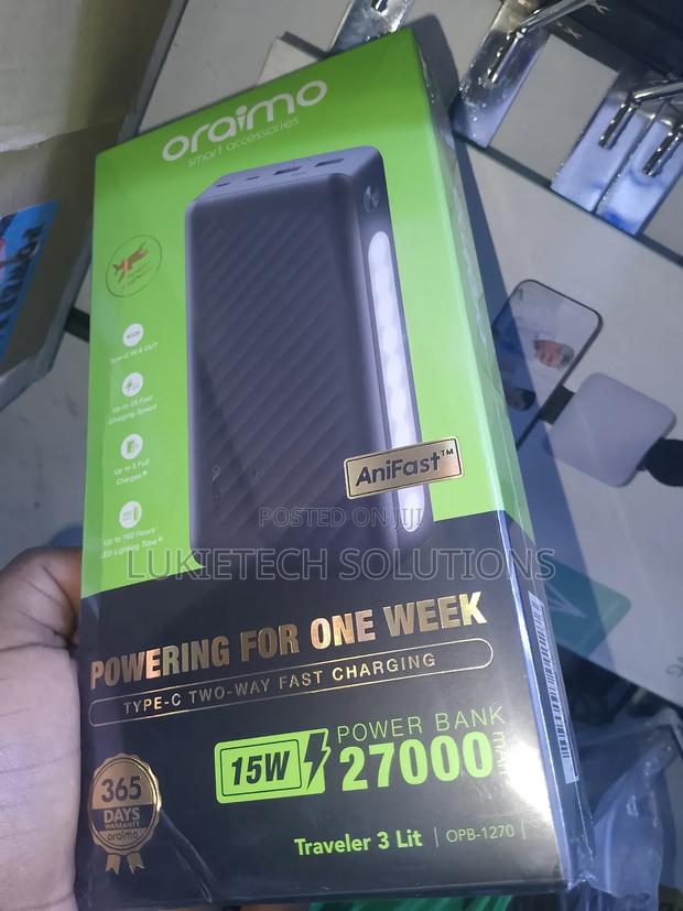 Original Oraimo Powerbank 27000 Mah (Quick Charge) - thumbnail 3