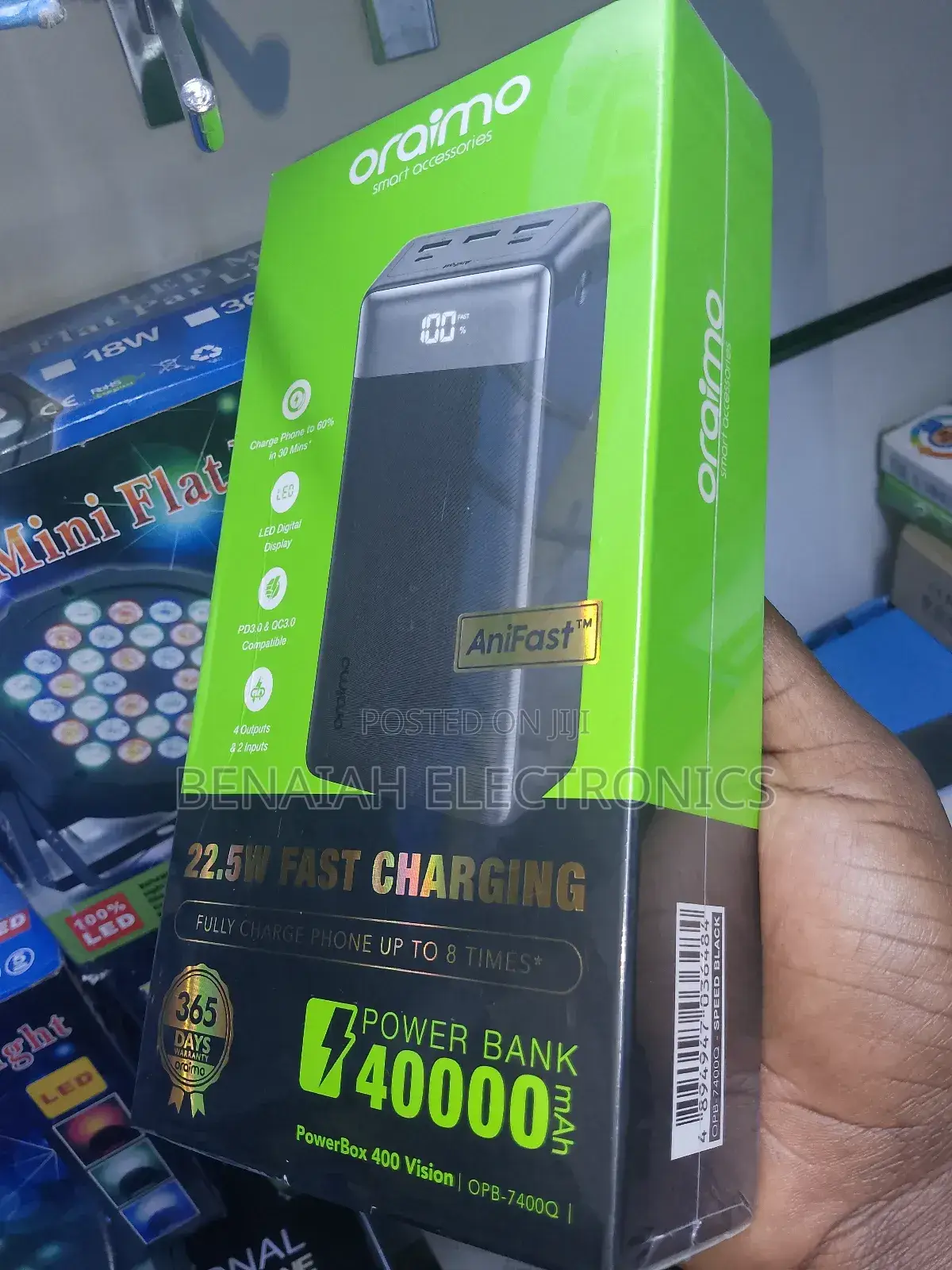 Powerbank.40000 Mah Oraimo 22.5 Watts
