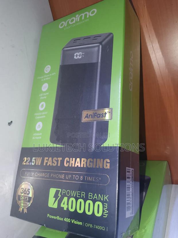 40000 Mah Oraimo Powerbank. 4 Outputs ,2 Inputs - main view