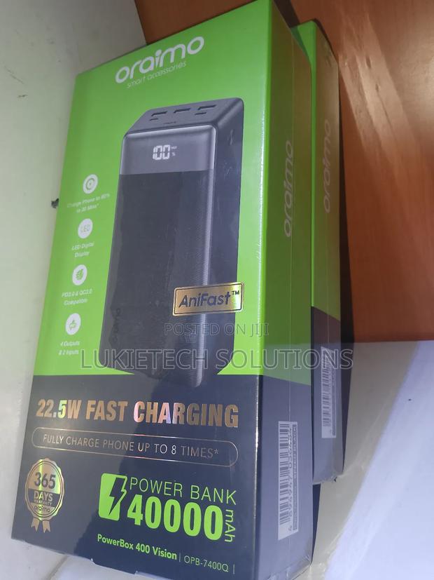 40000 Mah Oraimo Powerbank. 4 Outputs ,2 Inputs - thumbnail 2