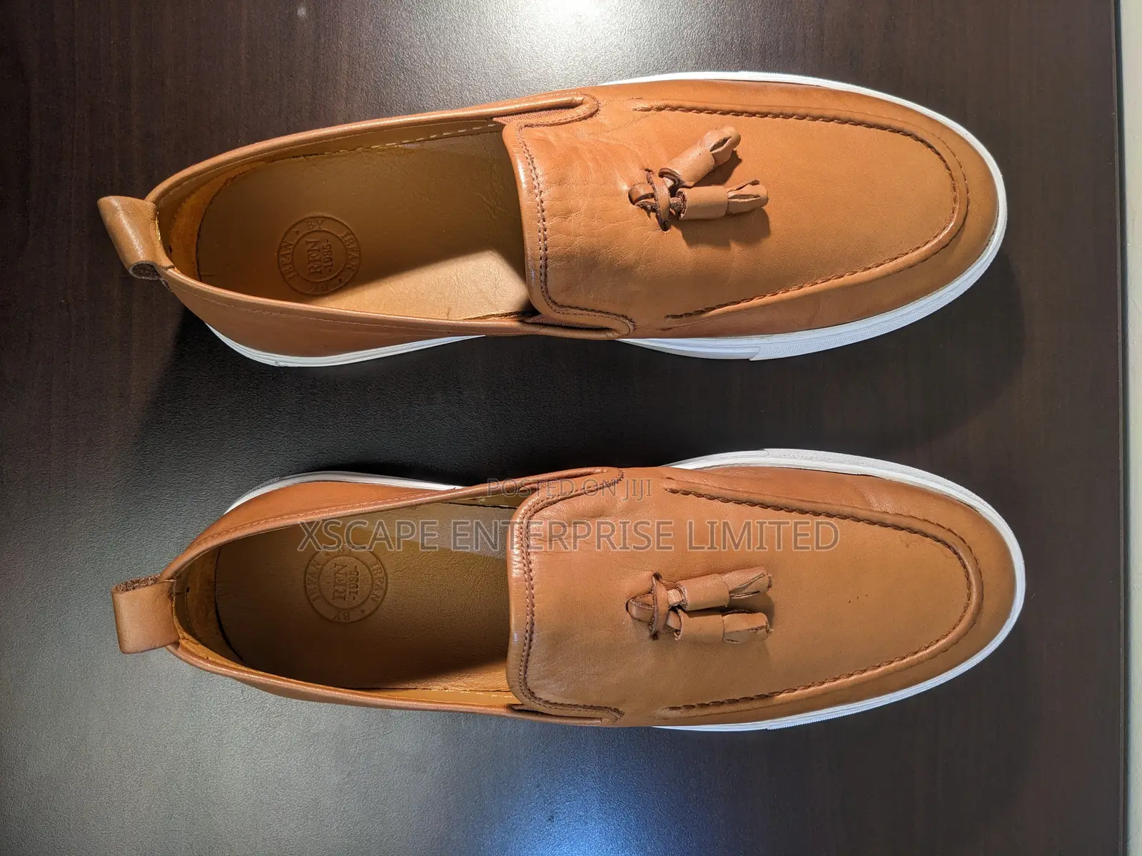 Tassel Leather Loafers (White Rubber Sole)