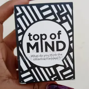 Top of Mind Card Game What Do You Think the Answer Will Be
