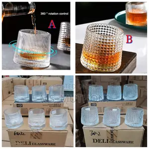 4 Pieces Whiskey Wobbling Glasses /Spinning Glasses