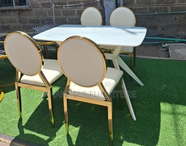 Glass Top 4 Seater Dining Table