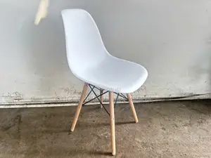 Home Chairs: White Molded Plastic Dining and Coffee Chair