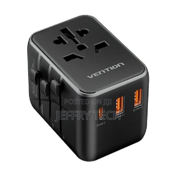 Vention Fjeb0 3-Ports Universal Travel Charging Adapter