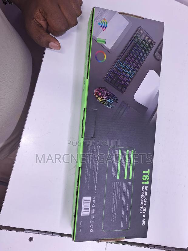 T61 Gaming Mechanical Wireless Rechargeable Keyboard Mouse - thumbnail 2