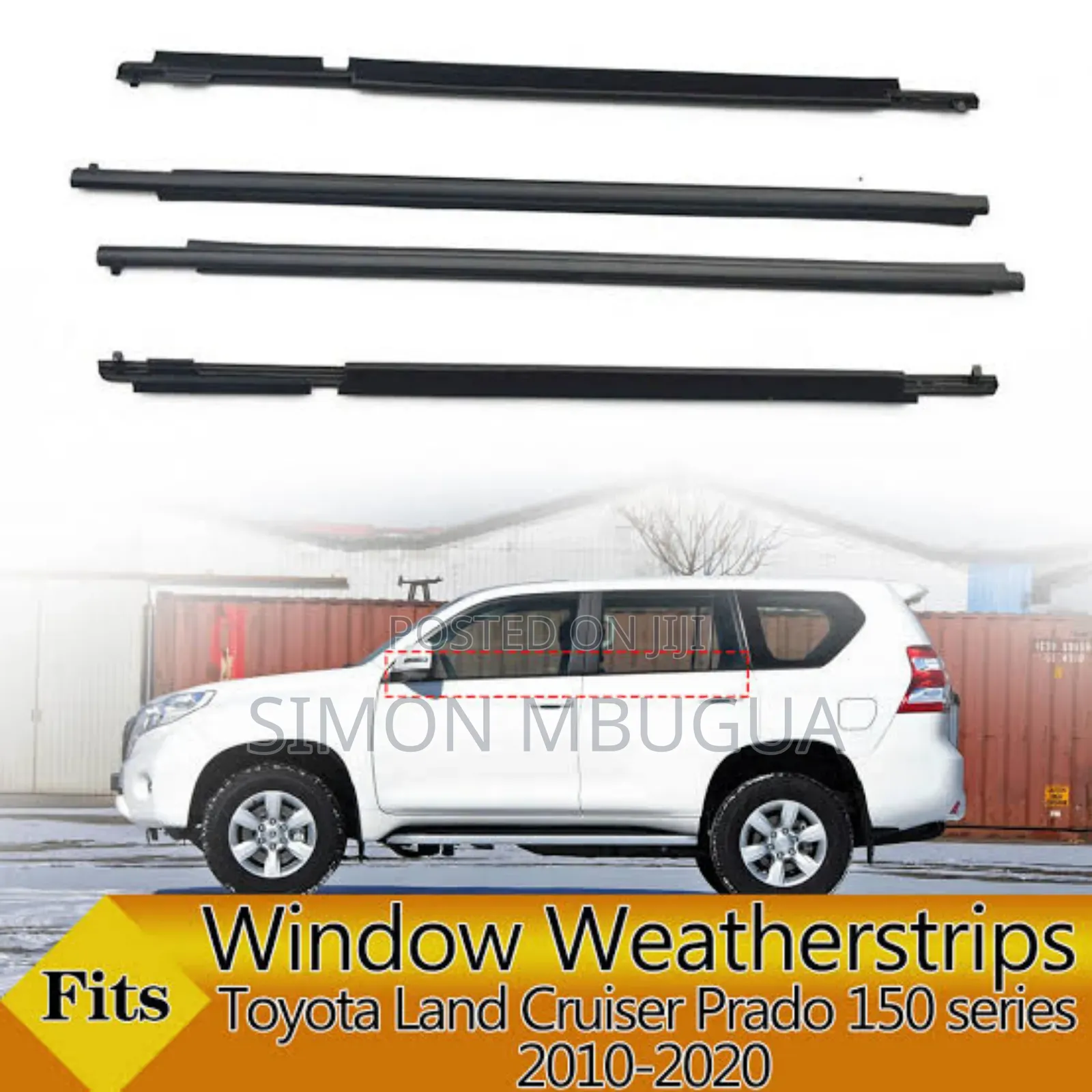 Toyota Prado 150 Weather Strips (Black)