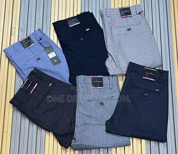 Checked Hard Material Official Trousers - main view