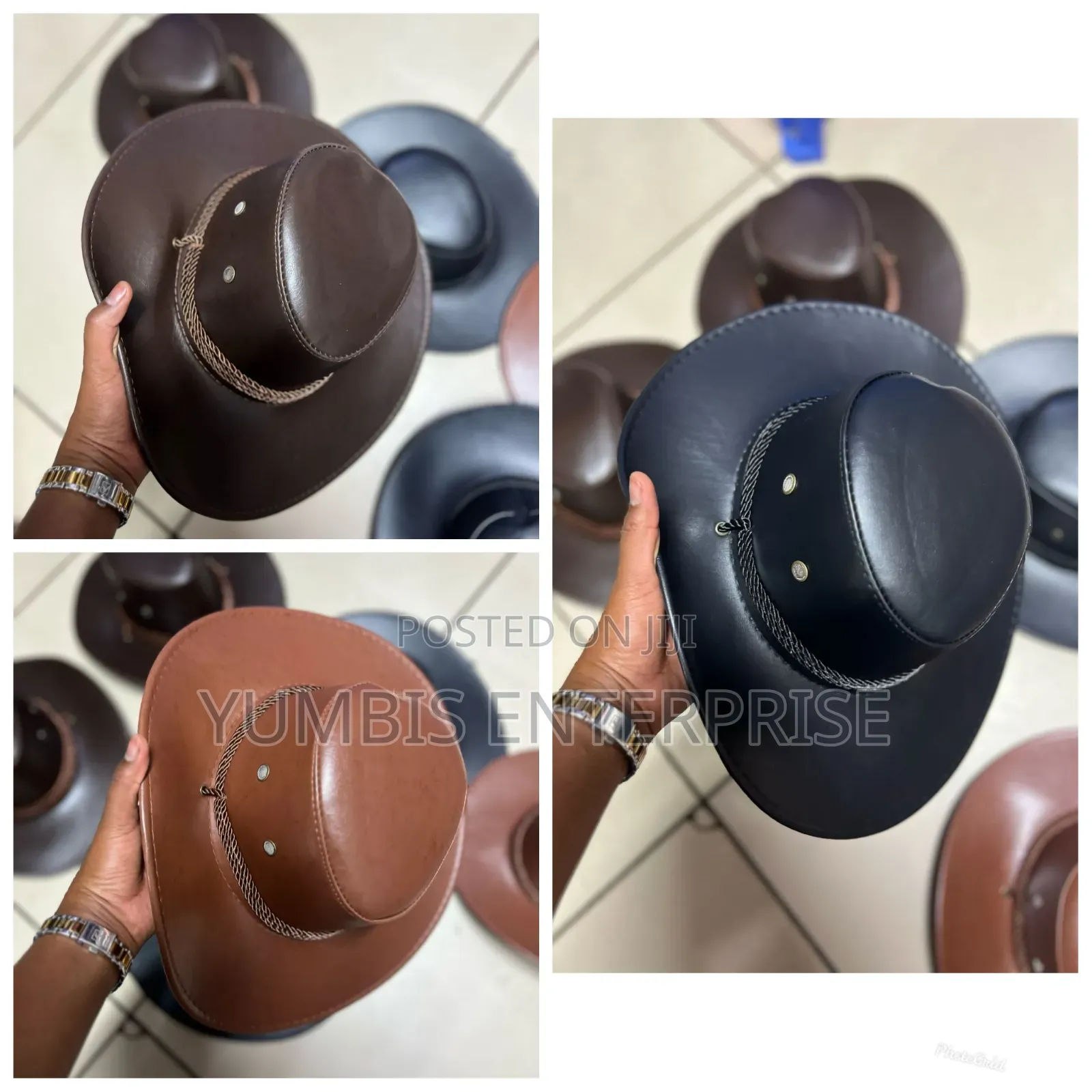 Unisex Adult Cowboy Hats (Leather Material At 800 Kes