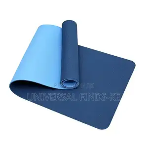 Durable Blue Yoga Mat-Anti Slip With a Bag Straps