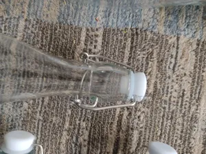 8 Glass Waterbottle 500ml With Flip Clip/Swing Lock Top - Brewing