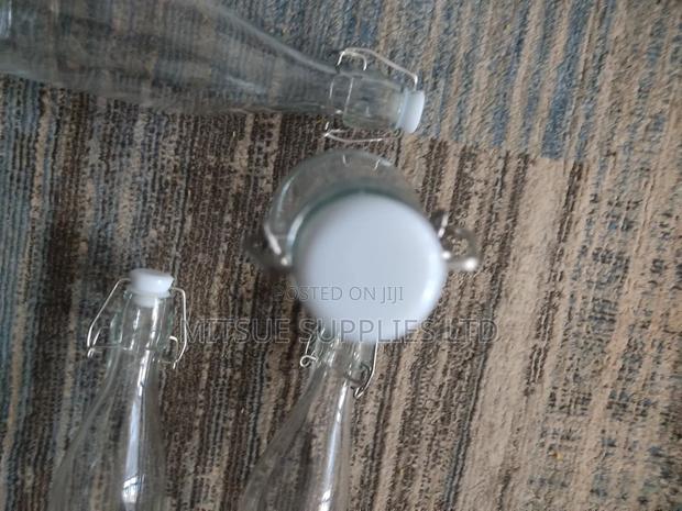 8 Clear Glass Water Bottle 500ml For Brewing With White Lid - thumbnail 3
