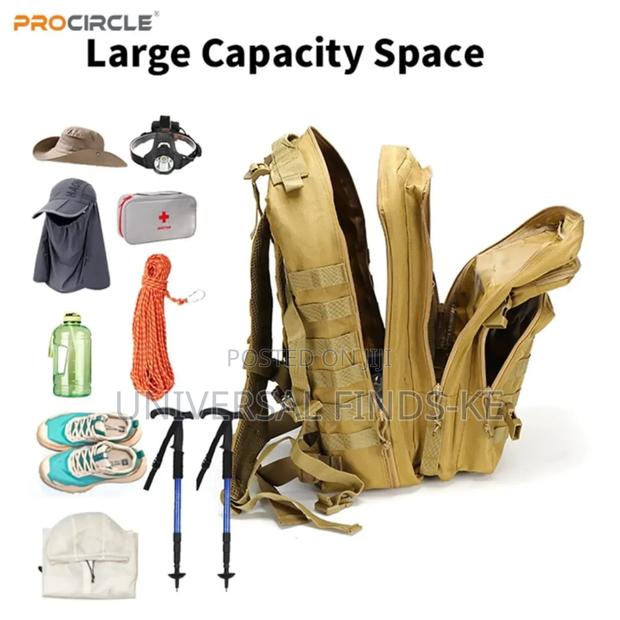 Brown Outdoor Tactical Large Backpack 50l - thumbnail 3