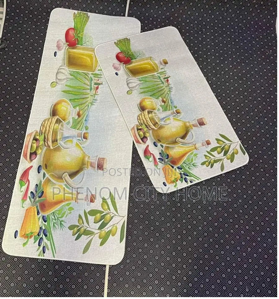 New Coffee Design Rubber Bottom Kitchen Mats Available