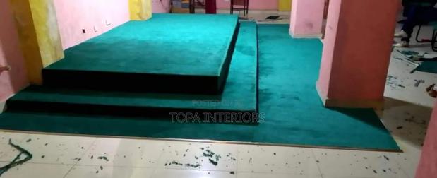 Durable High Quality Green Church Flooring Carpets Altar Rug