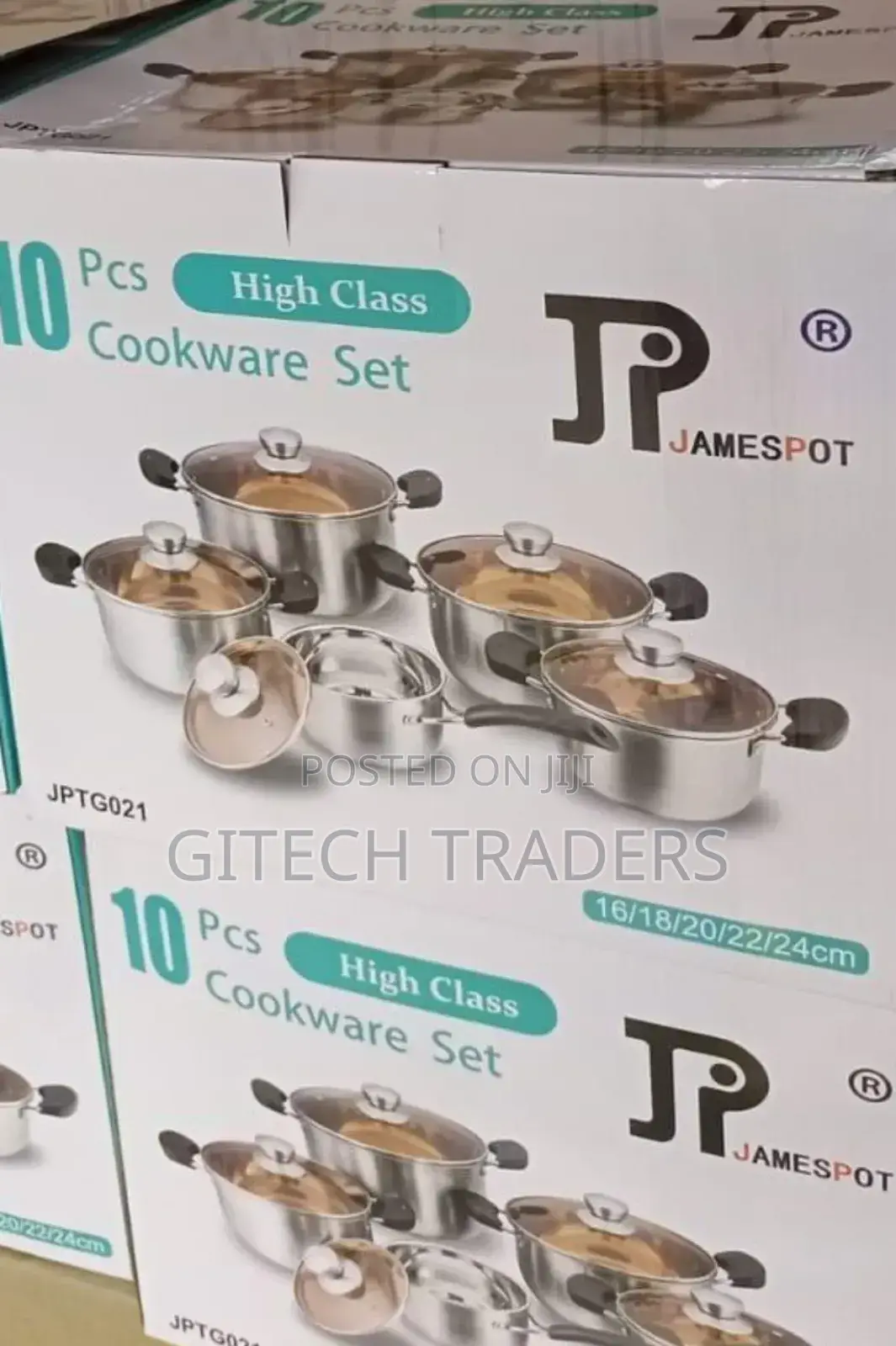 *10pc James Pot Stainless Cookware Set