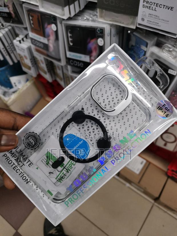 Camera Lens Metal Ring Stand Case With Lens for iPhone 14 - thumbnail 3