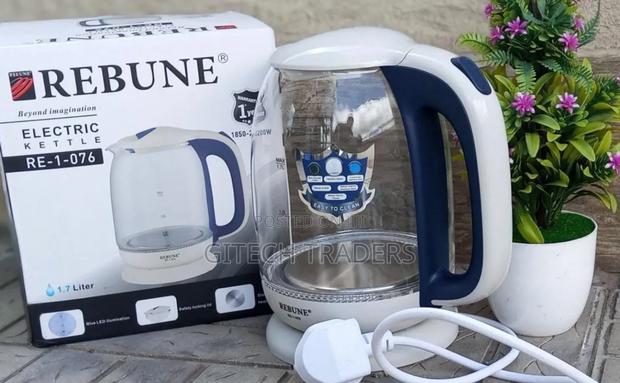 *Rebune 1.7ltrs Glass Kettle