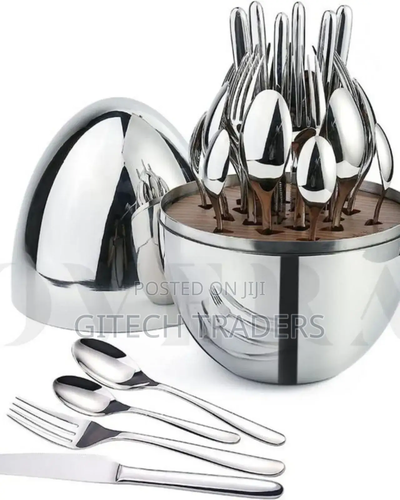 *36pc Executive Egg-Shaped Cutlery Set