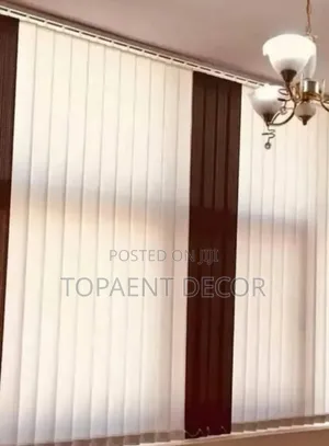 Chocolate Brown and White Custom Made Vertical Office Blinds