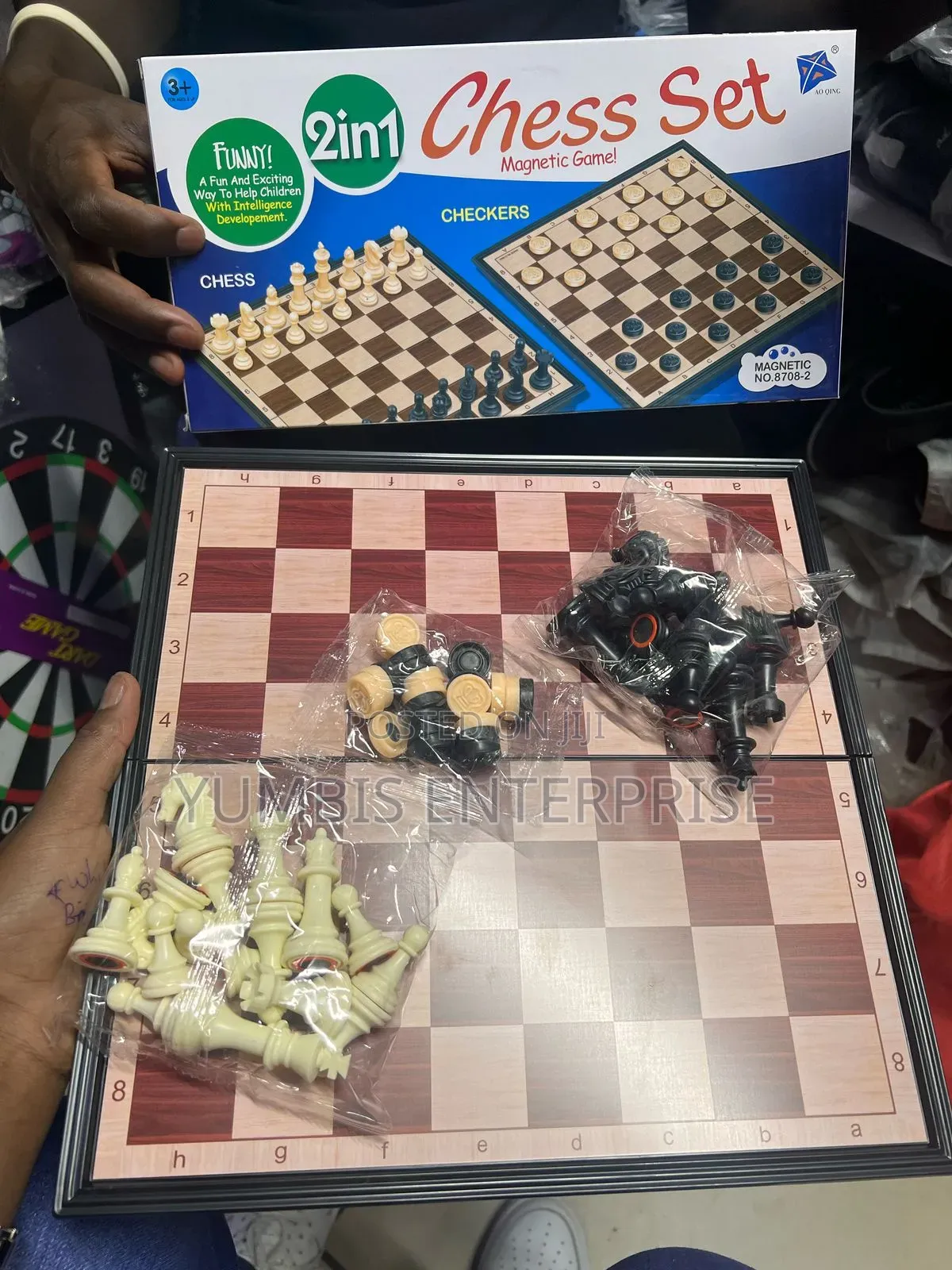 2 in 1 Chess Boards With Chess and Checkers at 1300