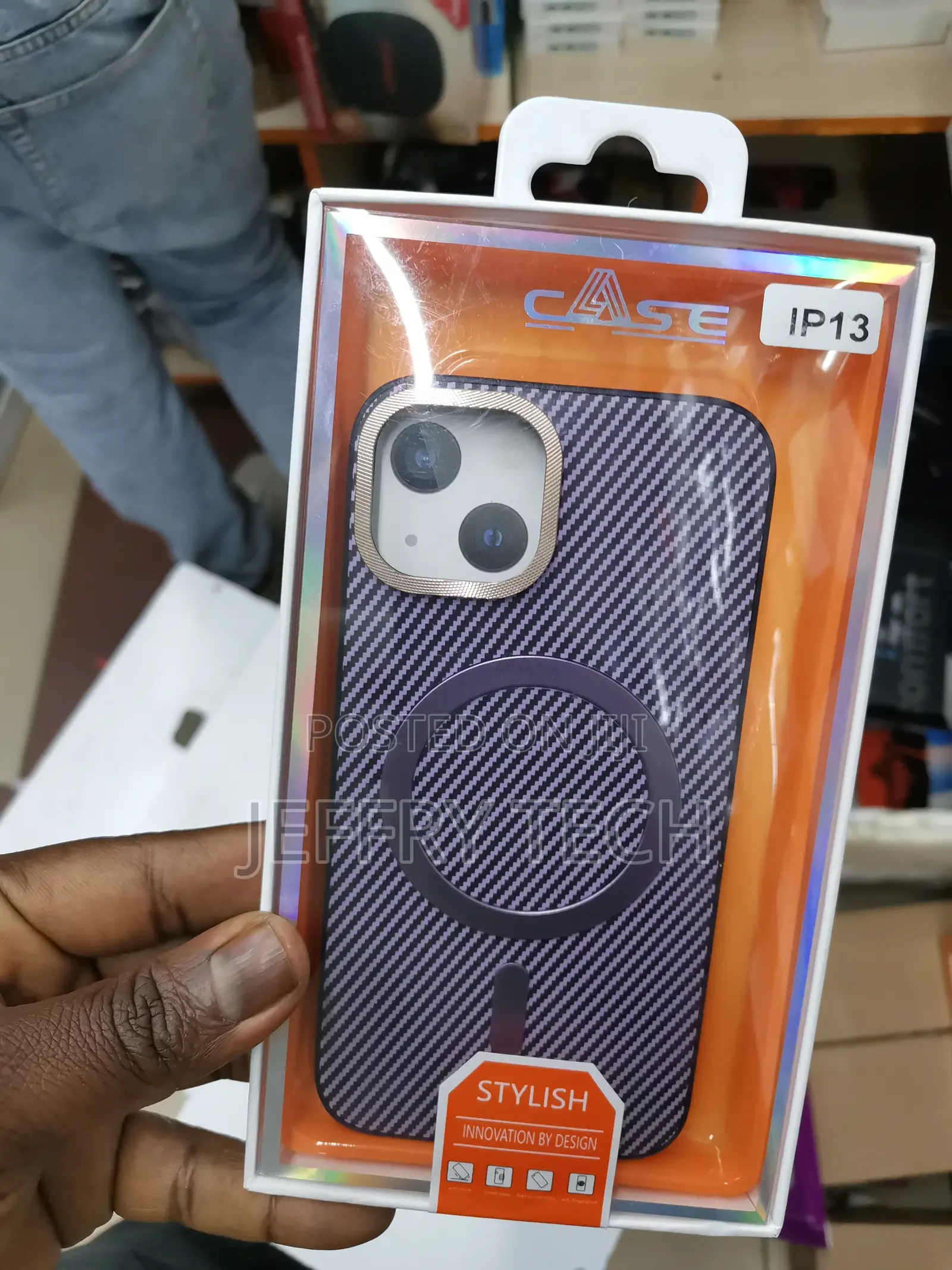 Magnetic for iPhone 12 Pro Case Real Carbon Fiber Cover For