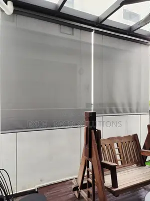 Grey Sun Protection-Sunscreen Roller Blinds