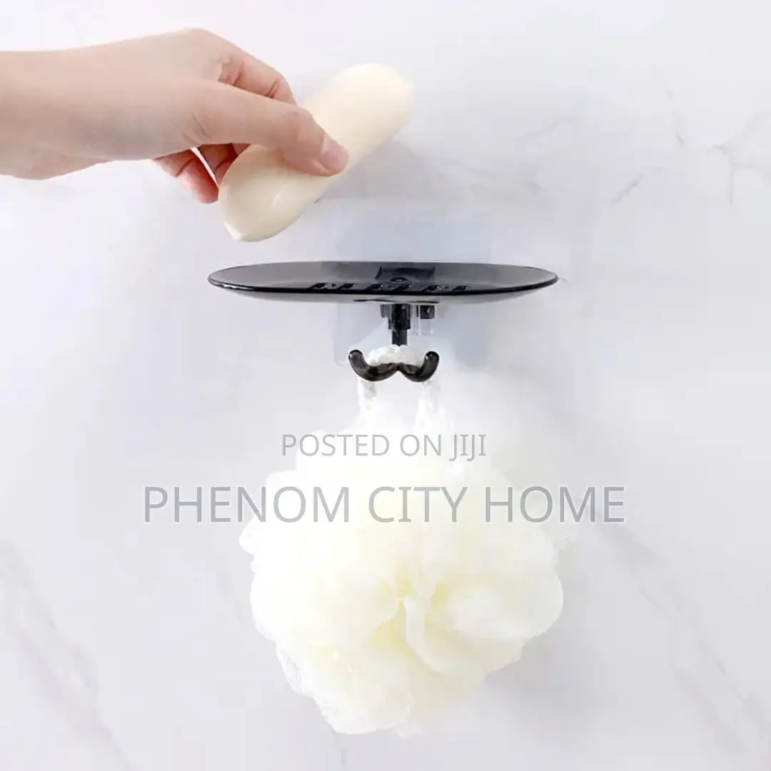 Acrylic Wall Soap Holder With Hooks