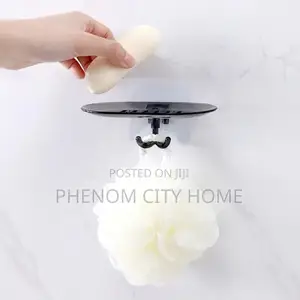 Acrylic Wall Soap Holder With Hooks